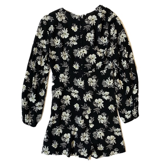 Zara Floral Romper Dress Long Sleeve XS - Picture 9 of 13